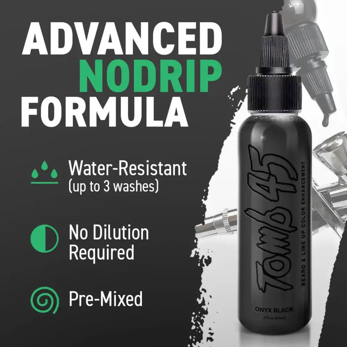 Tomb 45 No Drip Enhancement Color | Onyx Black | Beard & Hair Lineup Tomb45