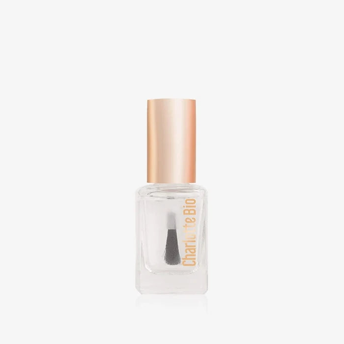 Top coat vegan Charlotte Bio, flacon et pinceau