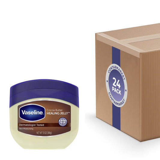 Vaseline Healing Jelly Cocoa Butter Petroleum Jelly - 13 oz - 24 Pack