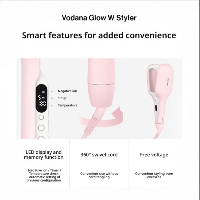 Vodana Glow W Styler Set مجموعة تصفيف الشعر فودانا جلو دبليو - Princess Cosmetics Qatar