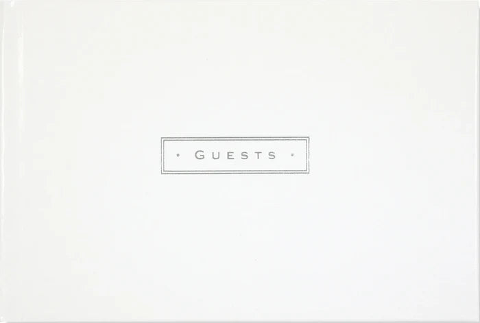 White Leather Guest Book