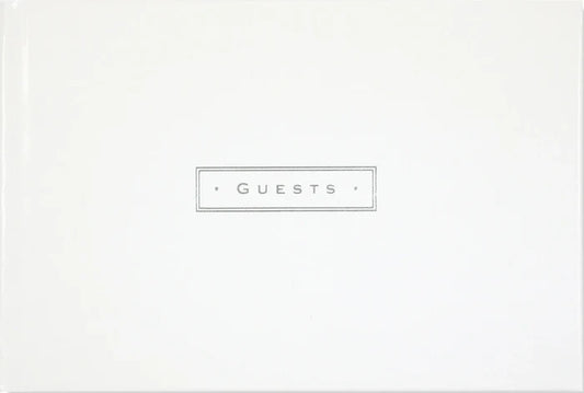 White Leather Guest Book