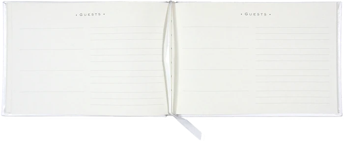 White Leather Guest Book