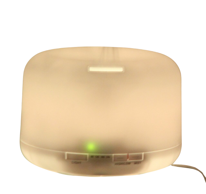 White Round LED Aroma Ultrasonic Diffuser -500ml (EDF-06WH) (Wholesale)