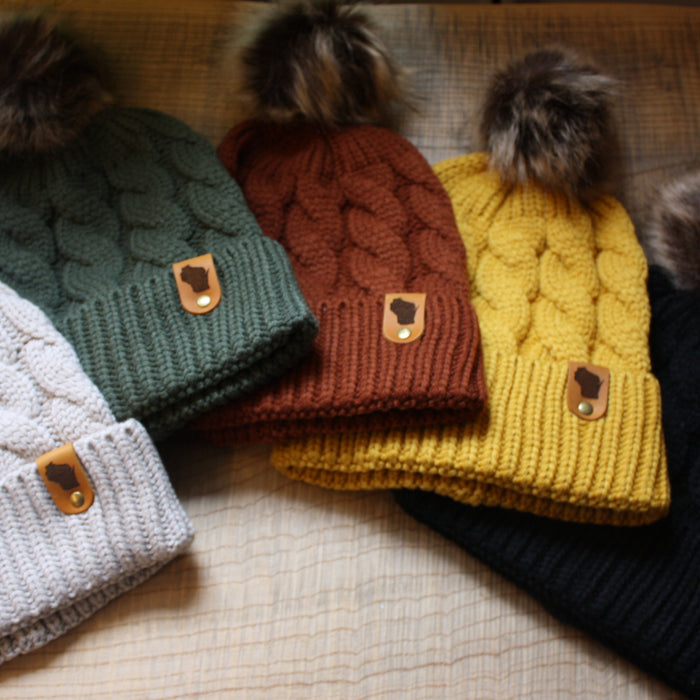 WI Pom Beanie