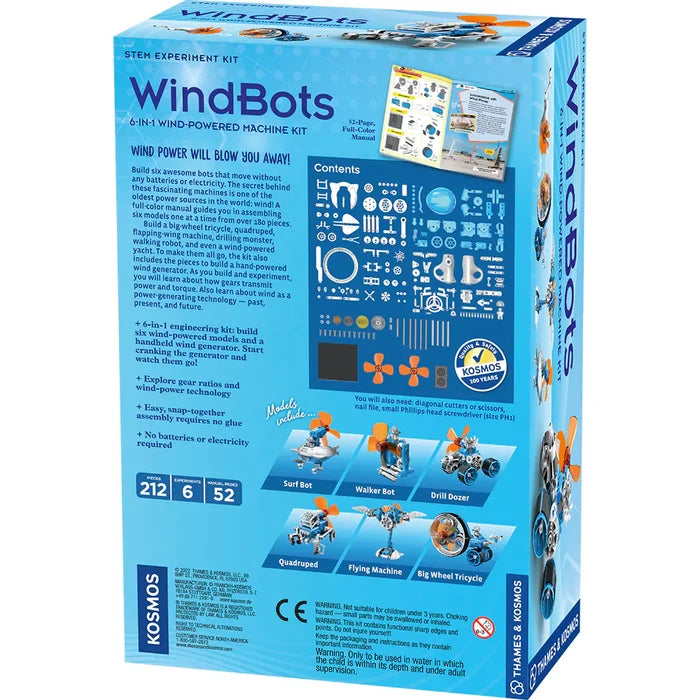 WindBots 6 In 1 Wind Powered Machine Experiment Kit 212 Pce