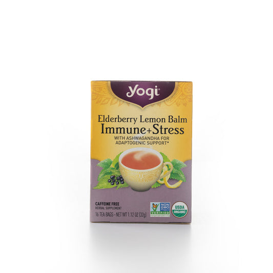 Yogi Elderberry Lemon Balm Immune + Stress Tea 16 tea bags